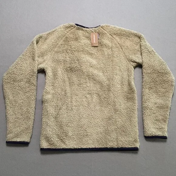 Patagonia Men's Deep Pile Los Gatos Crew Pullover Fleece Khaki/Beige Size M NWT - Picture 8 of 9